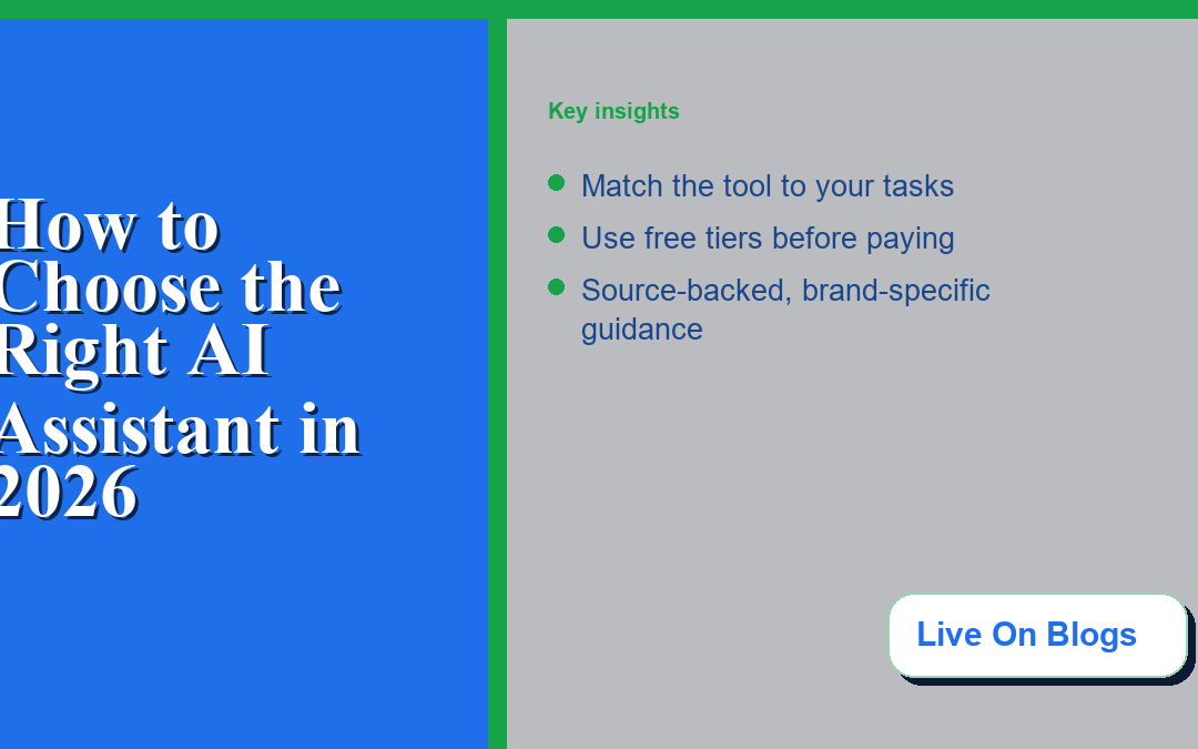 How to Choose the Right AI Assistant for Your Work in 2026