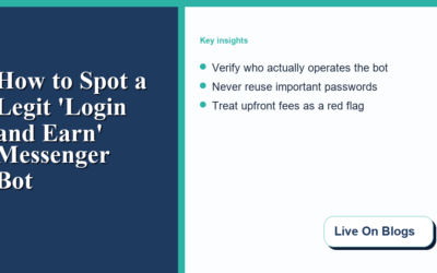 How to Tell If a “Login and Earn” Messenger Bot Is Legit Before You Sign Up
