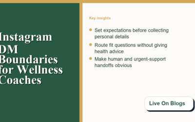 Instagram DM Boundaries for Wellness Coaches